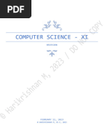 CS Class XI Revision