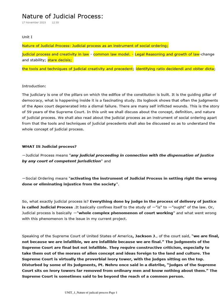 Understanding the Judicial Process | PDF | Common Law | Precedent
