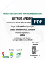 541 Sertifikat Peringkat Akreditasi Universitas Kristen Indonesia Paulus Sarjana Akuntansi