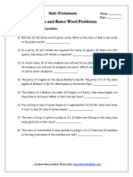 Ratio and Rates Word Problems