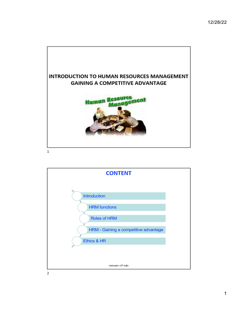 HRM for Competitive Advantage Insights | PDF | Human Resource ...