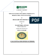 Final Project On Religare Securities