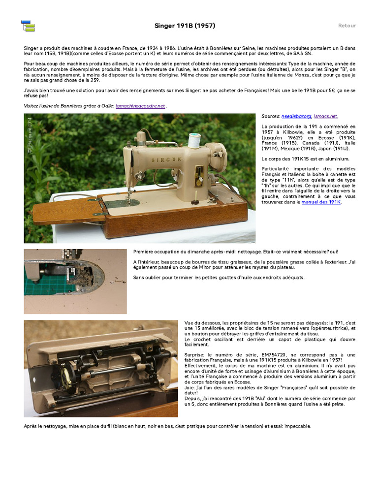 Singer 191B | PDF | Biens manufacturés