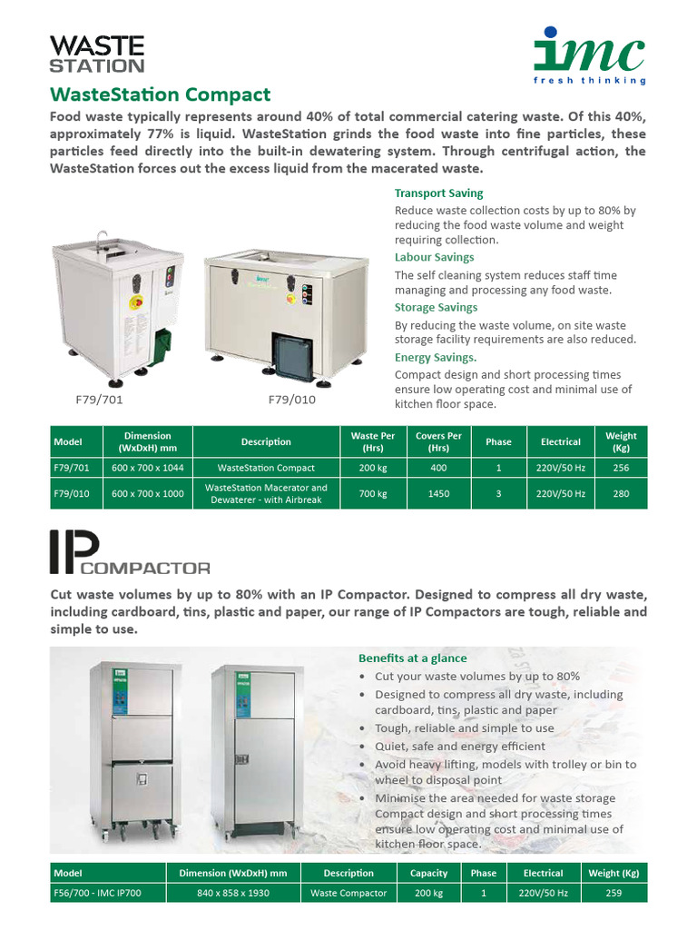 Wastestation Compact: Transport Saving | PDF | Waste | Mains Electricity