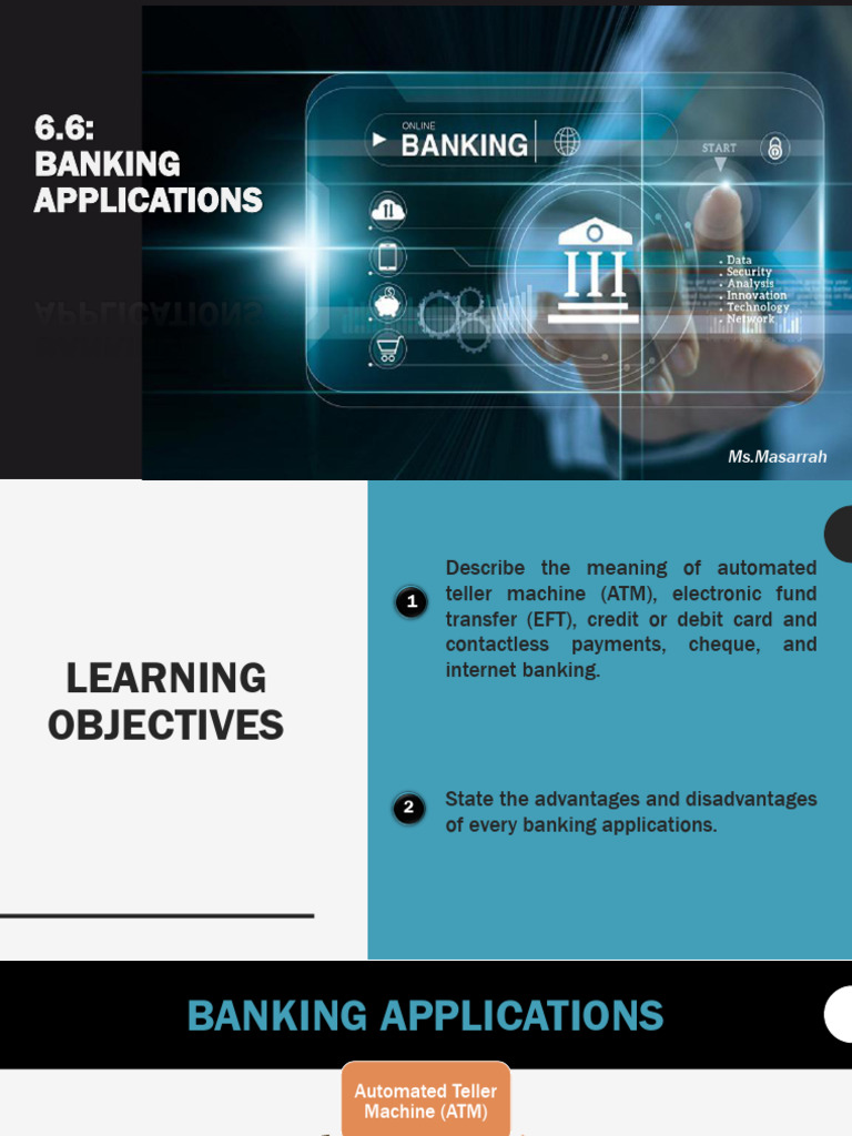 ICT Notes+Chapter+6.6+Banking+Applications | PDF | Debit Card | Cheque