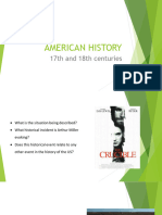 American History - 17h and 18th Centuries