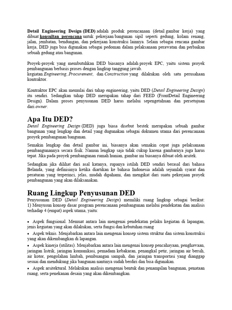 Detail Engineering Design PDF