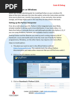 Installing Python and PyCharm