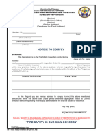 FSED 010 Notice To Comply (NTC) REV 1