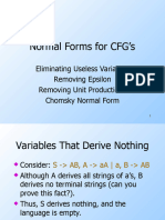 Normal Forms for CFG