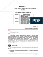 Production of Instructional Materials in Social Studies: A. Introductory Concepts