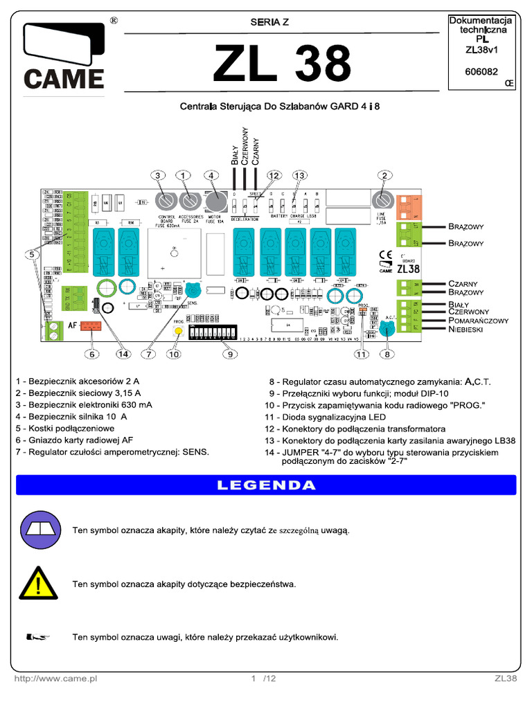 Instrukcja Manual zl38 | PDF