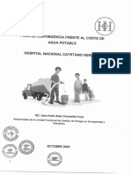 Plan de Contingencia Frente Al Corte de Agua Potable Del Hospital Nacional Cayetano Heredia