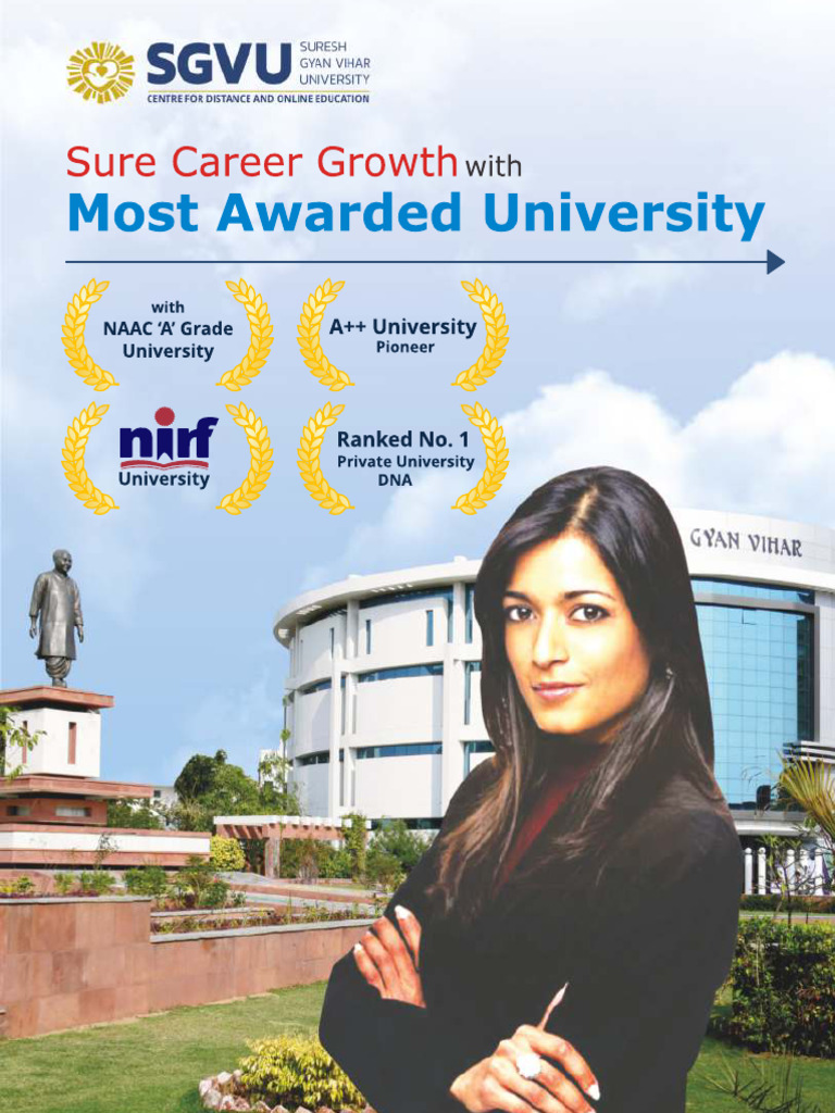 SGVU Distance Education Programs Overview | PDF | Distance Education ...