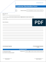 Account Related Customer Declaration Form