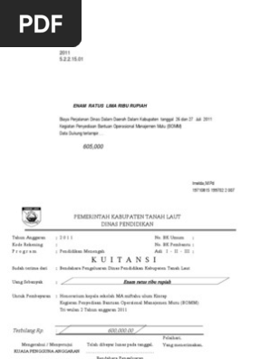 Kwitansi Dinas
