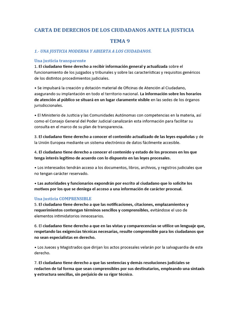 Derechos de los Ciudadanos ante la Justicia | PDF | Judicaturas | Fiscal