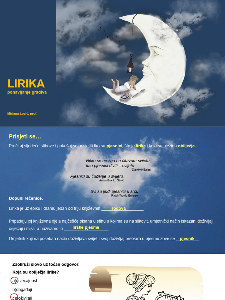 Lirika 5. Razred | PDF