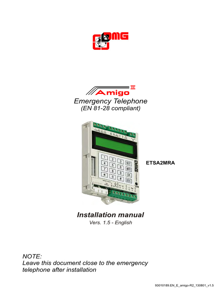 Dmg amigo ii emerg telephone r2 130801 v1 5 download free pdf