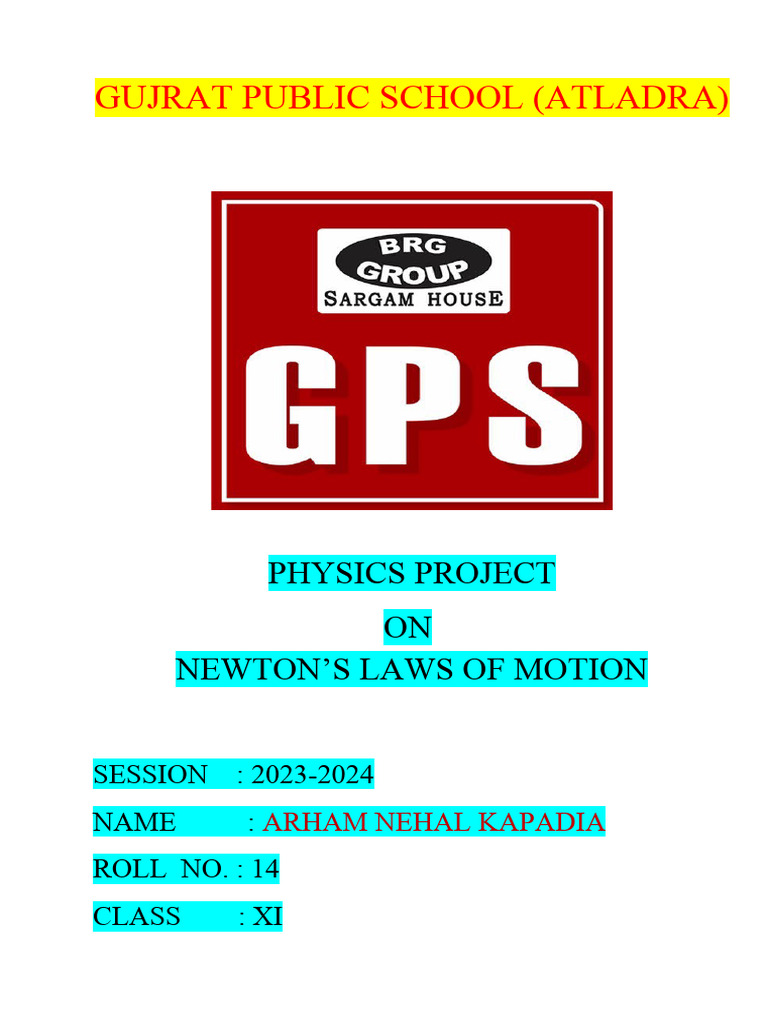 Class 11 Project on Newton's Laws | PDF | Force | Mass