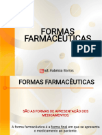 Farmacologia - Aula Formas Farmacêuticas