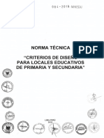 Norma Técnica Criterios de Diseño para Locales Educativos de Primaria y Secundaria