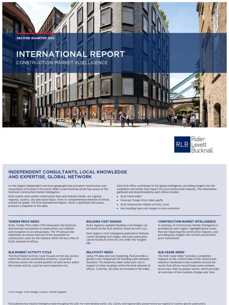 RLB International Report Q2 2023 | PDF | Inflation | Sustainability
