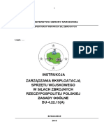 Du-4.22.13 (A) Instrukcja Zarządzania Eksploatacją Sprzętu Wojskowego W SZ Rp. Zasady Ogólne