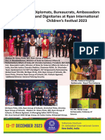 Diplomats, Bureaucrats, Ambassadors and Dignitaries at Ryan Internaaonal Children's Fesaval 2023