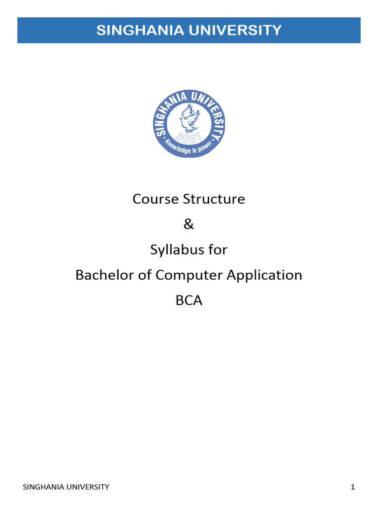 BCA Course Structure and Syllabus | PDF | Probability Distribution ...