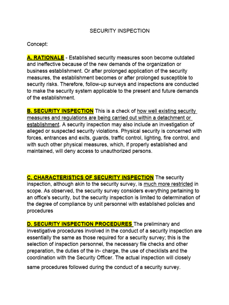 Understanding Security Inspections | PDF | Securities | Security Guard