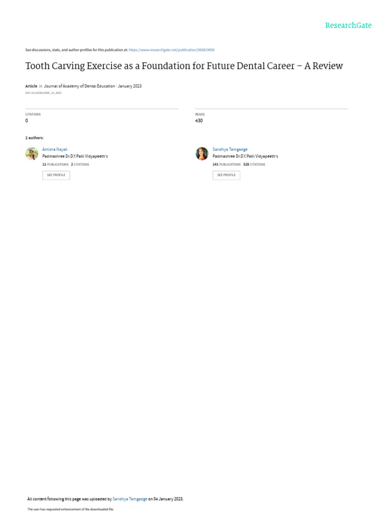 Tooth Carving: Essential Dental Skill | PDF | Dentistry | Dentistry ...