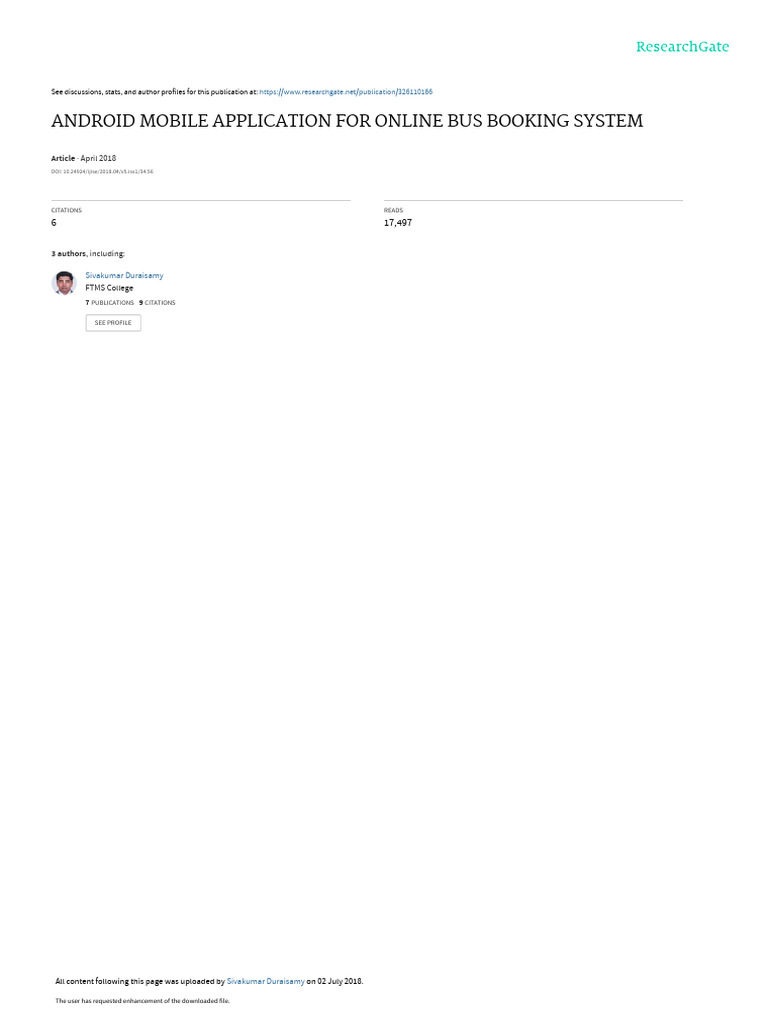 Android Mobile Application For Online Bus Booking System: April 2018 ...