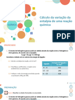 Cálculo Da Variação de Entalpia de Uma Reação Química