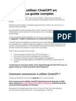 Comment Utiliser ChatGPT en Francais
