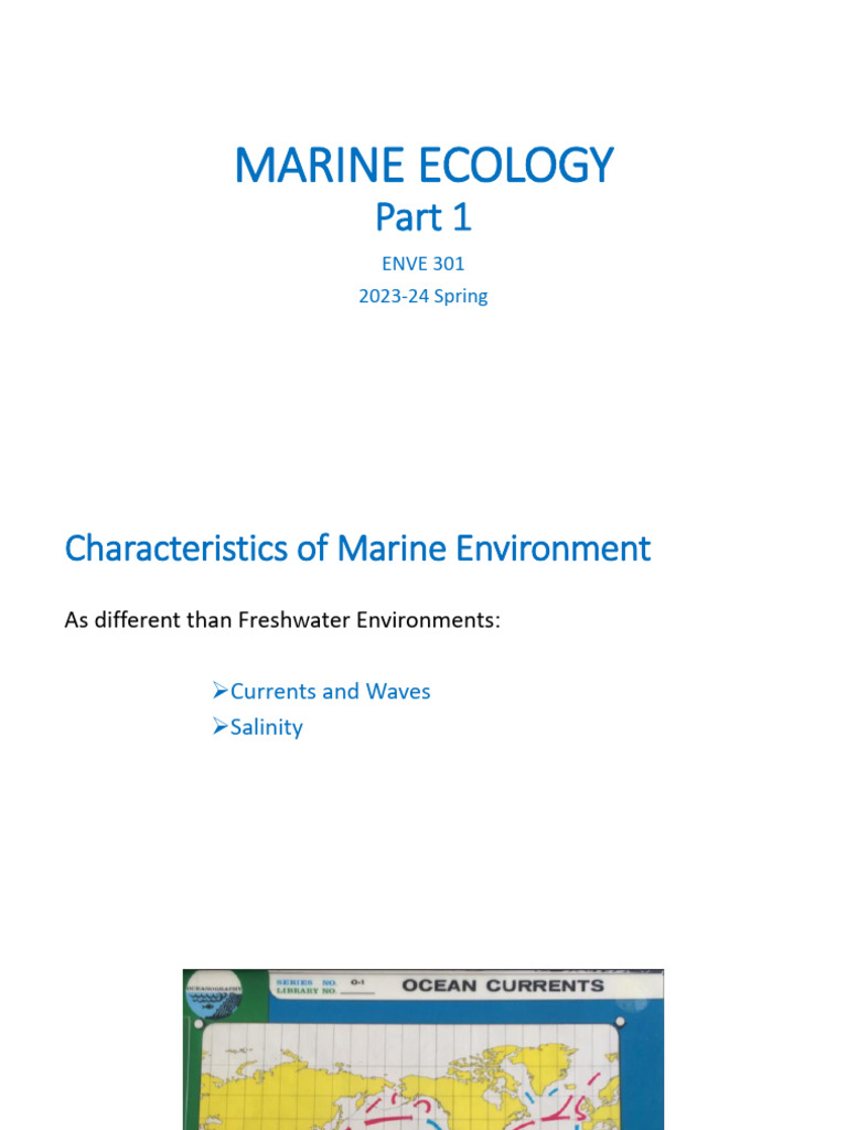 Marine Ecology Part 1 Pdf Coral Reef Salinity