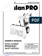 Owner'S Manual Model Number: Snow Thrower: Important Manual Do Not Throw Away
