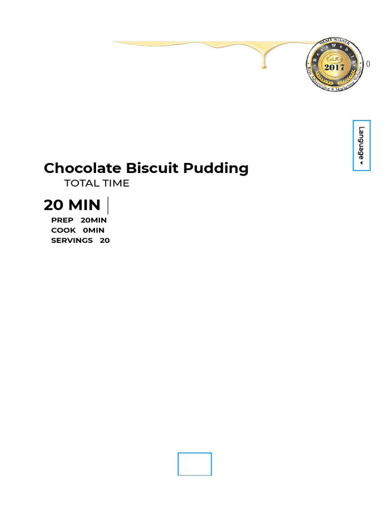 Chocolate Biscuit Pudding | PDF | Chocolate | Biscuit