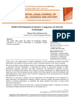 Model of Development of Students' Competence in Network Technologies