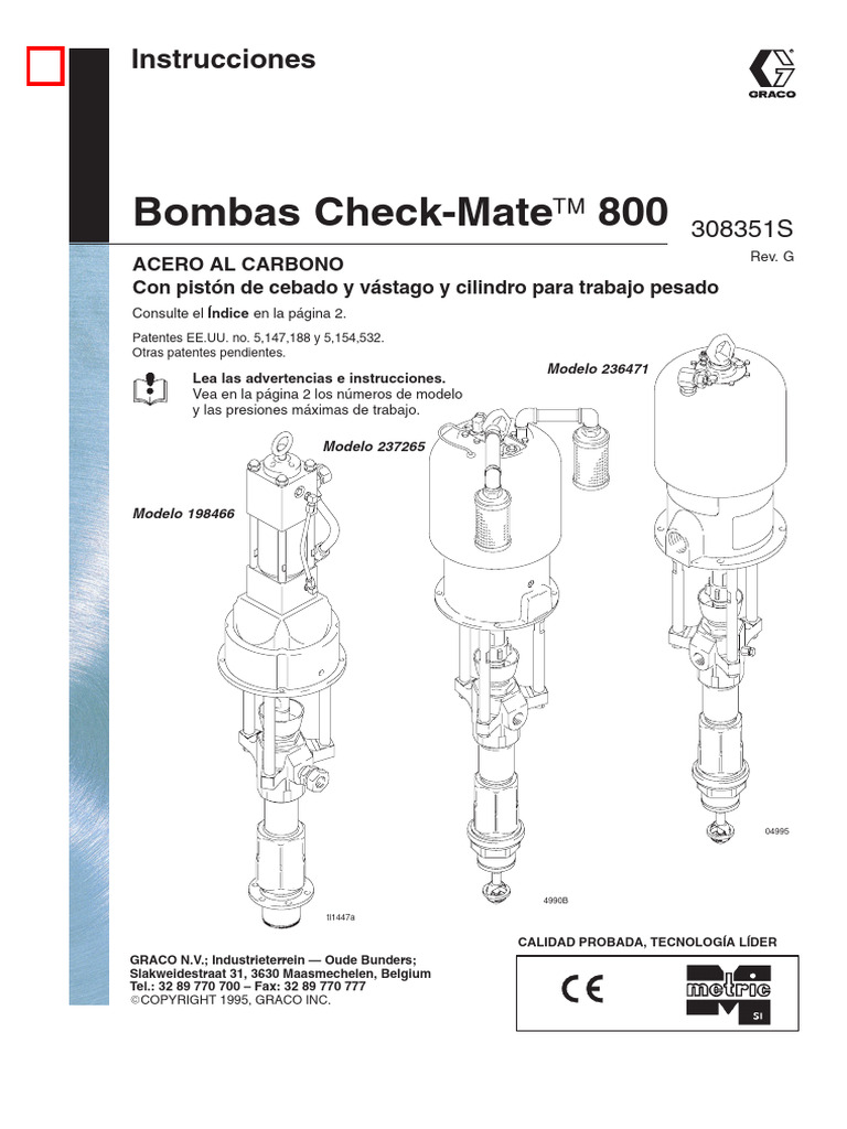 Checkmate 800 Serie | PDF | Bomba | Presión