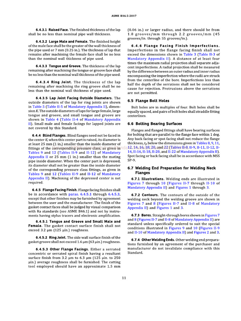 ASME B16.5-2017-Extras For Flange Alignment | PDF