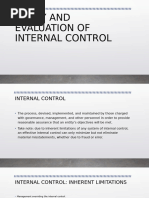 .Study and Evaluation of Internal Control