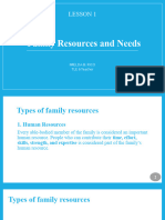 HE LESSON 1 Family Resources and Needs