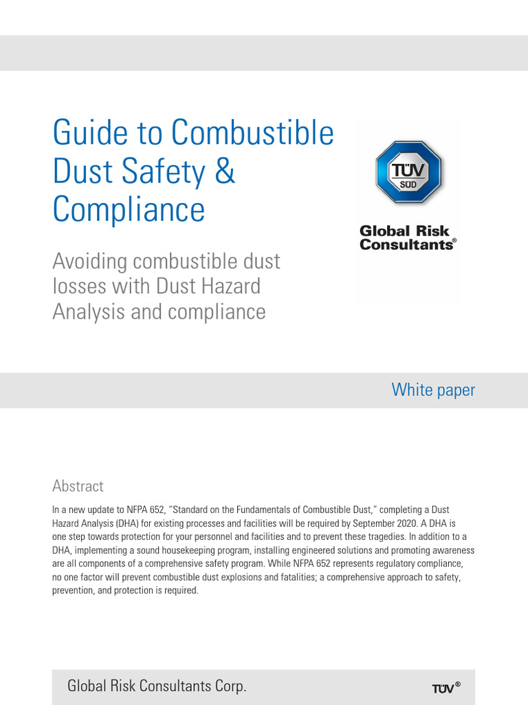 Dust Hazard Analysis Compliance Guide | PDF | Dust | Housekeeping