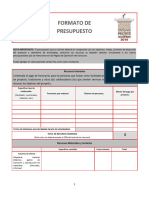 Formato Presupuesto OSC 2016