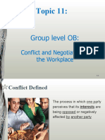 Topic 11 Conflict & Negotiation in The Workplace
