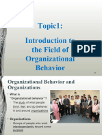 Topic 1 Introduction To The Field of OB