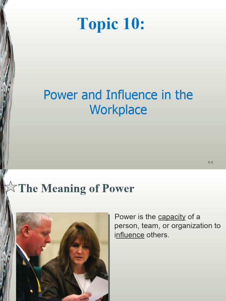Power Dynamics in the Workplace | PDF | Power (Social And Political ...