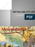 Writing and City Life Part 1