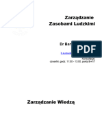 Wykład 13 Zarządzanie Wiedzą